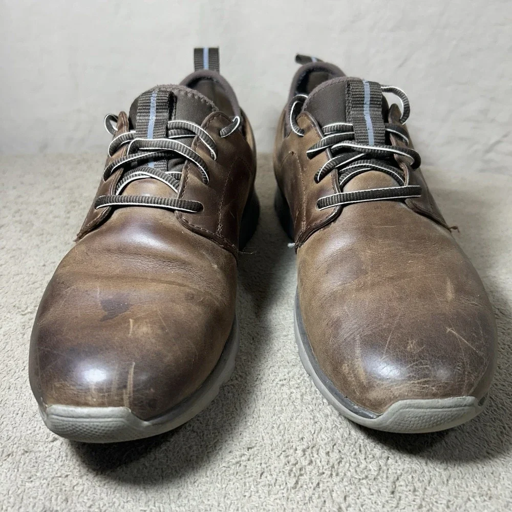 Johnston Murphy XC4 Prentiss Plain Toe Shoes Mens 8.5M Brown Leather 25-6712